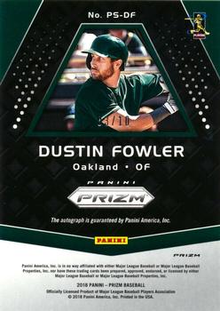 2018 Panini Chronicles - Prizm Signatures Gold #PS-DF Dustin Fowler Back