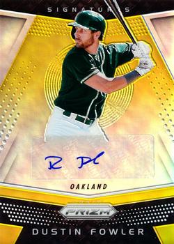 2018 Panini Chronicles - Prizm Signatures Gold #PS-DF Dustin Fowler Front