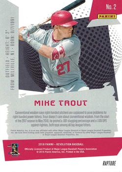 2018 Panini Chronicles - Revolution #2 Mike Trout Back