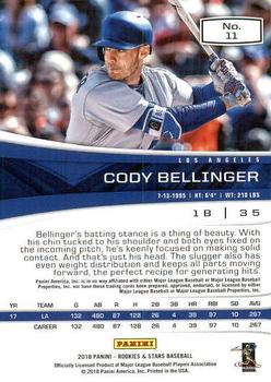 2018 Panini Chronicles - Rookies and Stars #11 Cody Bellinger Back
