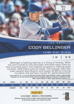2018 Panini Chronicles - Rookies and Stars Holo Silver #11 Cody Bellinger Back