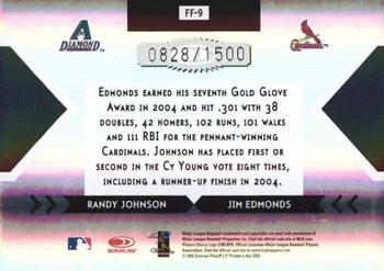 2005 Donruss Elite - Face 2 Face #FF-9 Randy Johnson / Jim Edmonds Back