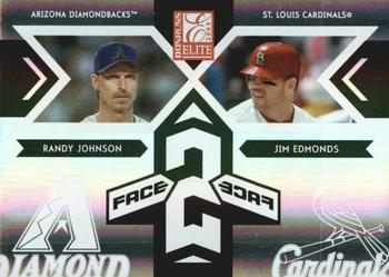 2005 Donruss Elite - Face 2 Face #FF-9 Randy Johnson / Jim Edmonds Front