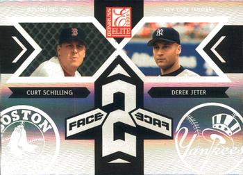 2005 Donruss Elite - Face 2 Face #FF-10 Curt Schilling / Derek Jeter Front