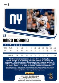 2018 Panini Chronicles - Score Press Proof #3 Amed Rosario Back