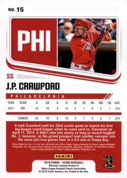 2018 Panini Chronicles - Score Press Proof #15 J.P. Crawford Back