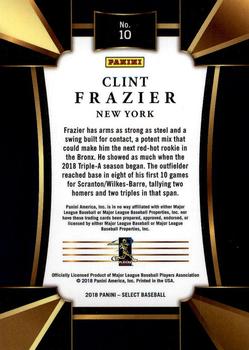 2018 Panini Chronicles - Select #10 Clint Frazier Back