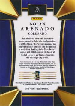 2018 Panini Chronicles - Select #22 Nolan Arenado Back