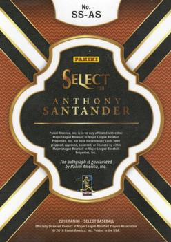 2018 Panini Chronicles - Select Signatures #SS-AS Anthony Santander Back