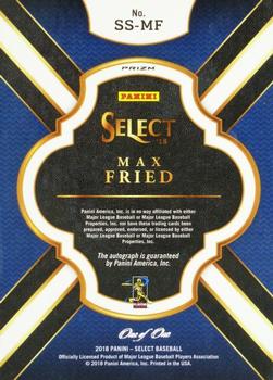 2018 Panini Chronicles - Select Signatures Gold Vinyl #SS-MF Max Fried Back