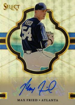 2018 Panini Chronicles - Select Signatures Gold Vinyl #SS-MF Max Fried Front