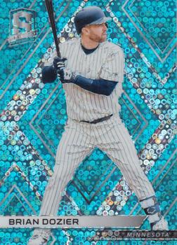 2018 Panini Chronicles - Spectra Neon Blue #41 Brian Dozier Front