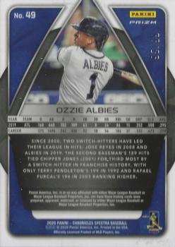 2018 Panini Chronicles - Spectra Neon Blue #49 Ozzie Albies Back