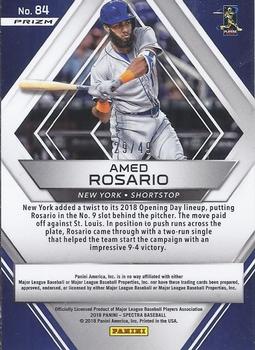 2018 Panini Chronicles - Spectra Neon Green #84 Amed Rosario Back