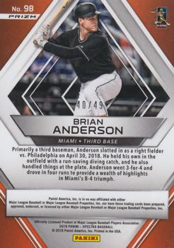 2018 Panini Chronicles - Spectra Neon Green #98 Brian Anderson Back