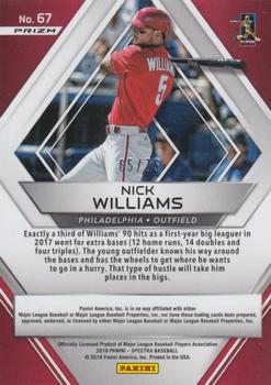 2018 Panini Chronicles - Spectra Neon Pink #67 Nick Williams Back