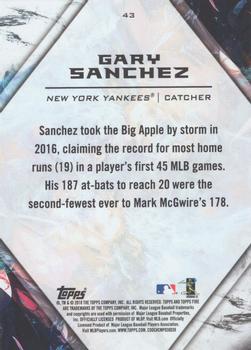 2018 Topps Fire #43 Gary Sanchez Back