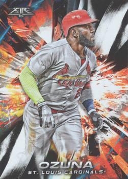 2018 Topps Fire #64 Marcell Ozuna Front