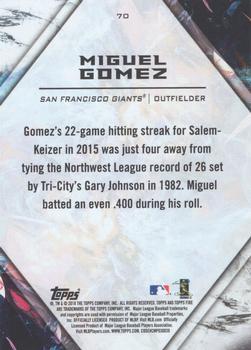 2018 Topps Fire #70 Miguel Gomez Back