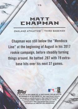2018 Topps Fire #75 Matt Chapman Back