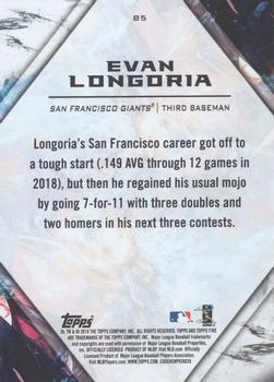 2018 Topps Fire #85 Evan Longoria Back