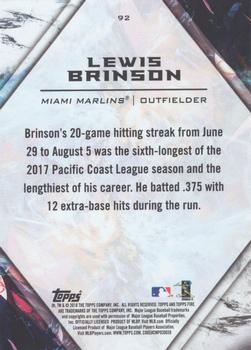 2018 Topps Fire #92 Lewis Brinson Back
