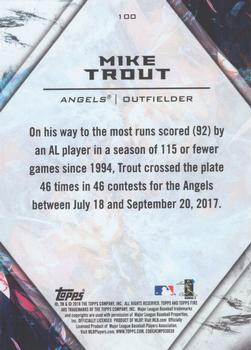 2018 Topps Fire #100 Mike Trout Back