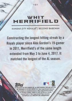 2018 Topps Fire #101 Whit Merrifield Back