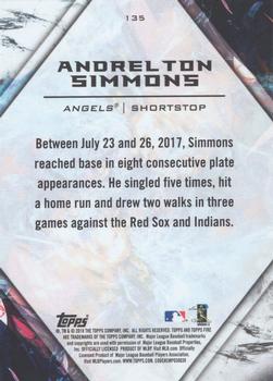 2018 Topps Fire #135 Andrelton Simmons Back