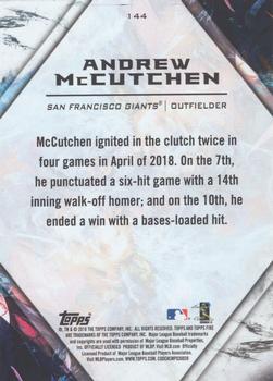2018 Topps Fire #144 Andrew McCutchen Back