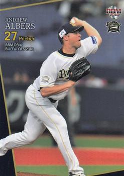 2018 BBM Orix Buffaloes #Bs13 Andrew Albers Front