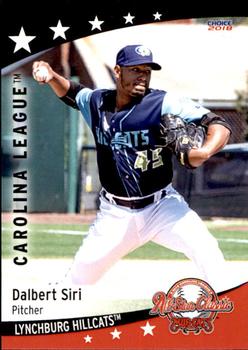 2018 Choice Carolina League All-Stars #42 Dalbert Siri Front