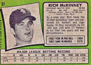 2015 Topps - Topps Originals Buybacks 1971 #37 Rich McKinney Back