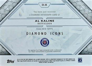 2018 Topps Diamond Icons - Diamond Autographs #DA-AK Al Kaline Back