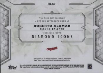 2018 Topps Diamond Icons - Red Ink Autographs #RIA-RAL Roberto Alomar Back