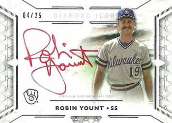 2018 Topps Diamond Icons - Red Ink Autographs #RIA-RY Robin Yount Front