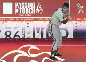 2005 Donruss Elite - Passing the Torch Red #PT-41 Stan Musial / Carlos Beltran Front