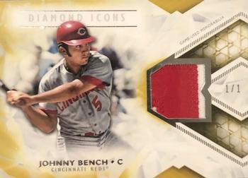 2018 Topps Diamond Icons - Single-Player Relics Gold #SPR-JBE Johnny Bench Front