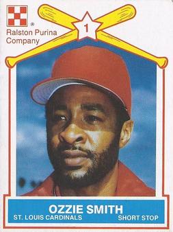 1987 Ralston Purina - Collectors' Sheet Singles #13 Ozzie Smith Front