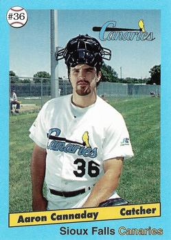 1995 Grandstand Sioux Falls Canaries #NNO Aaron Cannaday Front