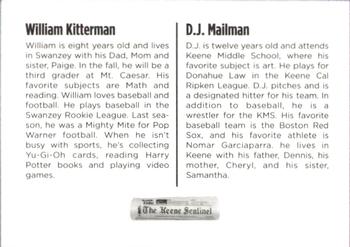 2003 Keene Swamp Bats #3 D.J. Mailman / William Kitterman Back