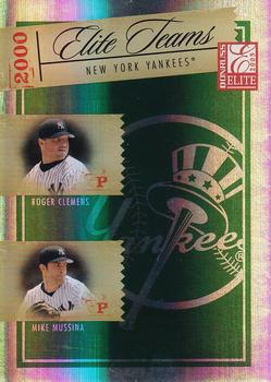 2005 Donruss Elite - Elite Teams Green #ET-9 Bernie Williams / Roger Clemens / Alfonso Soriano / Mike Mussina  Front
