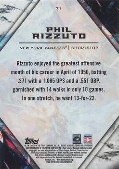 2018 Topps Fire - Blue Chip #71 Phil Rizzuto Back