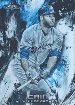 2018 Topps Fire - Blue Chip #90 Lorenzo Cain Front