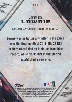 2018 Topps Fire - Blue Chip #156 Jed Lowrie Back