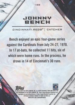 2018 Topps Fire - Blue Chip #188 Johnny Bench Back