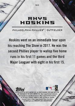 2018 Topps Fire - Gold Minted #50 Rhys Hoskins Back