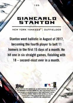 2018 Topps Fire - Gold Minted #125 Giancarlo Stanton Back