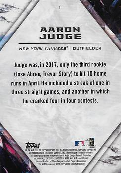 2018 Topps Fire - Flame #1 Aaron Judge Back