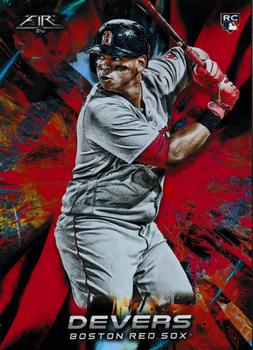 2018 Topps Fire - Flame #118 Rafael Devers Front